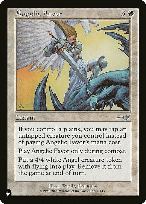 Angelic Favor Card Front