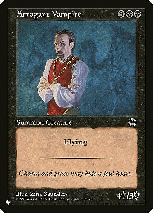 Arrogant Vampire Card Front