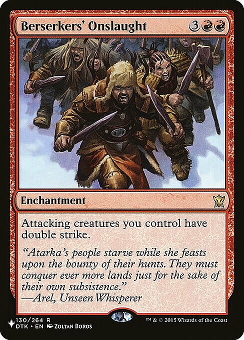 Berserkers' Onslaught Card Front