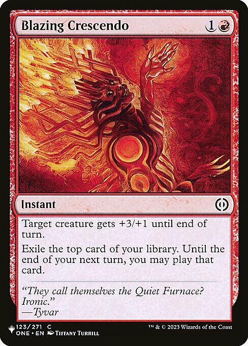 Blazing Crescendo Card Front