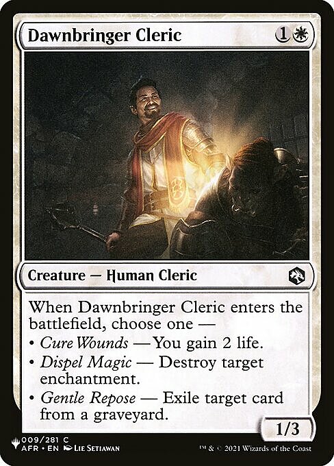 Dawnbringer Cleric Card Front