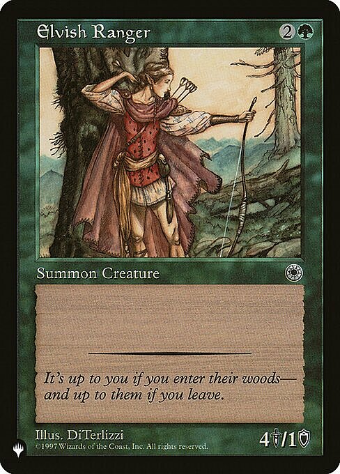 Elvish Ranger Card Front