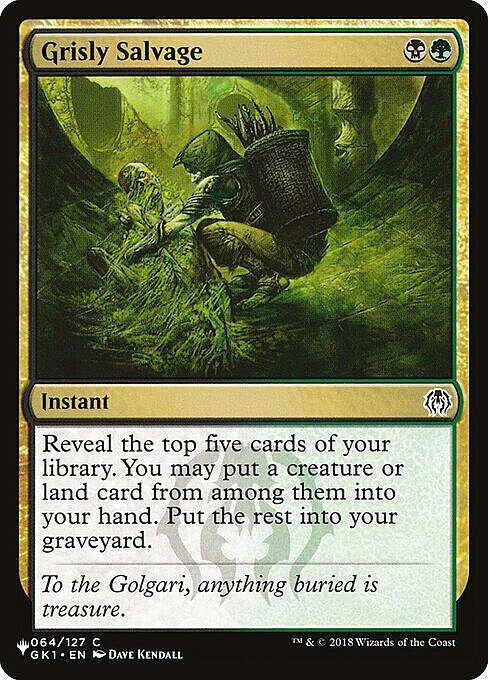 Grisly Salvage Card Front