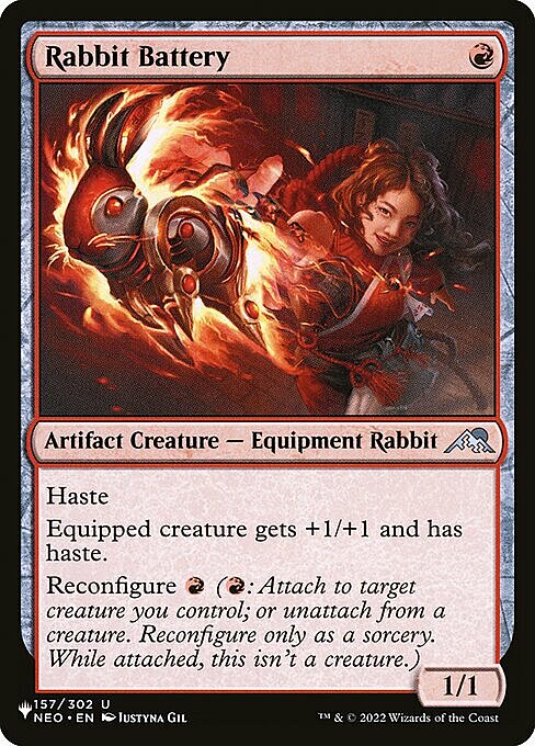 Rabbit Battery Card Front