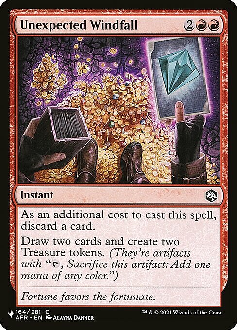 Unexpected Windfall Card Front