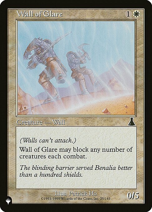 Wall of Glare Card Front