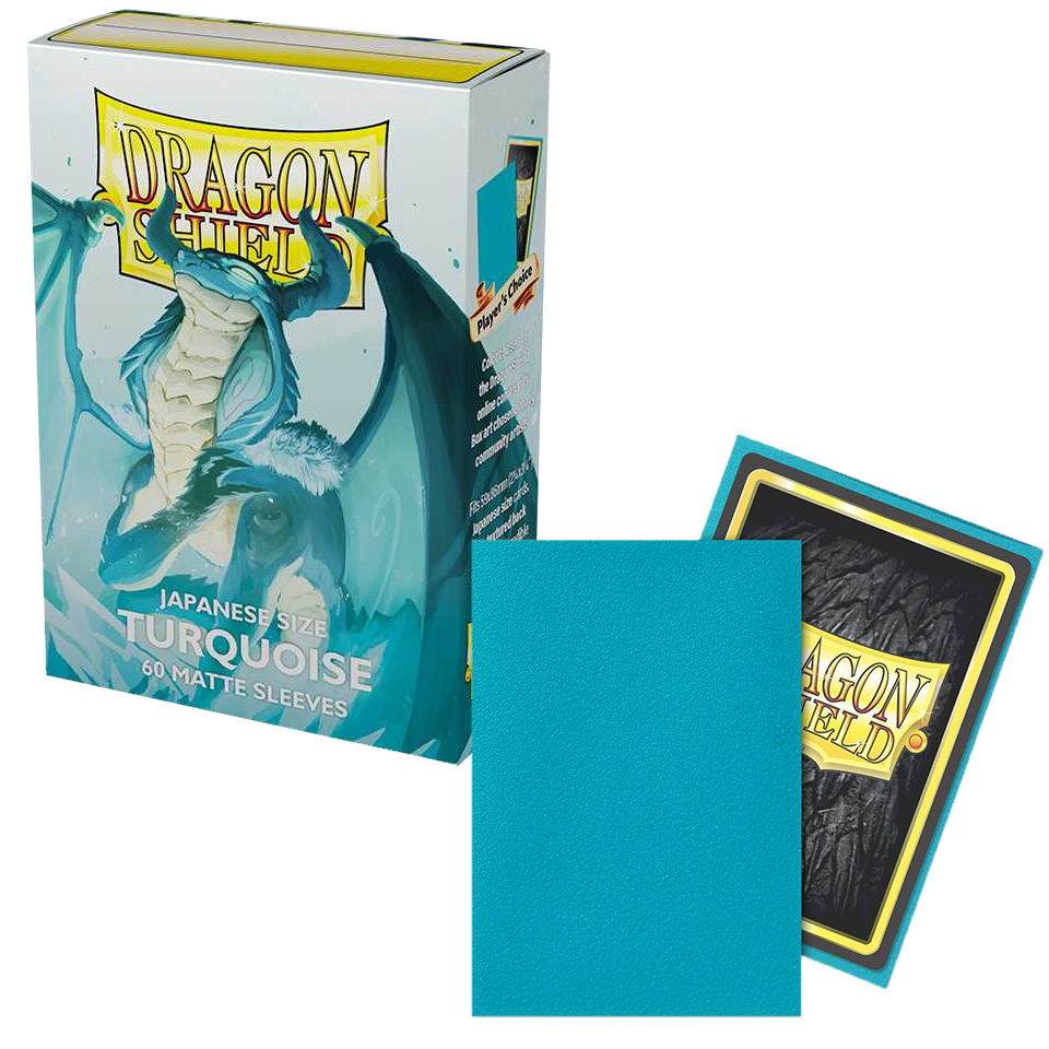 60 Small Dragon Shield Sleeves - Turquoise