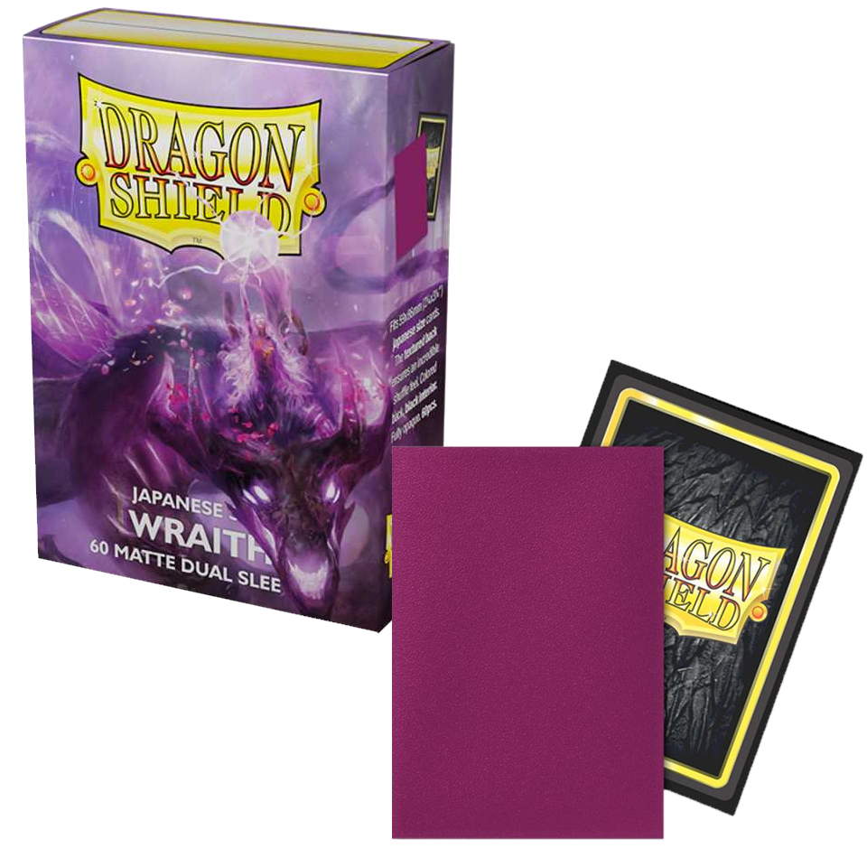 60 Small Dragon Shield Sleeves - Matte Dual Wraith