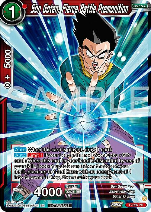 Son Goten, Fierce Battle Premonition Card Front