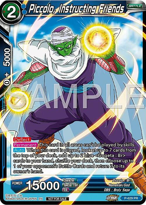 Piccolo, Instructing Friends Card Front