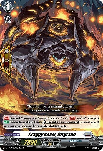 Craggy Beast, Girgrand Card Front