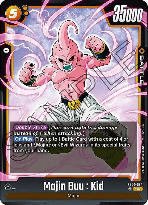 Majin Buu : Kid Card Front