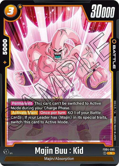 Majin Buu : Kid Card Front