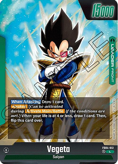 Vegeta Card Front