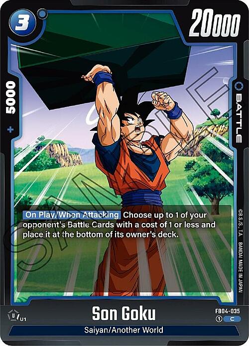 Son Goku Card Front