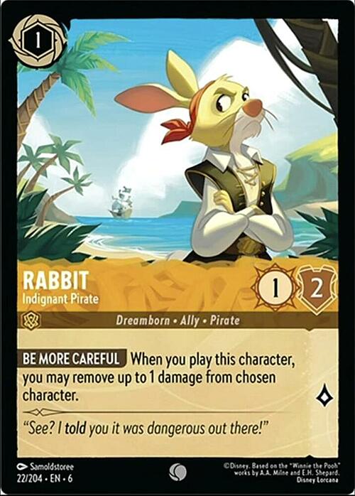 Rabbit - Indignant Pirate Card Front