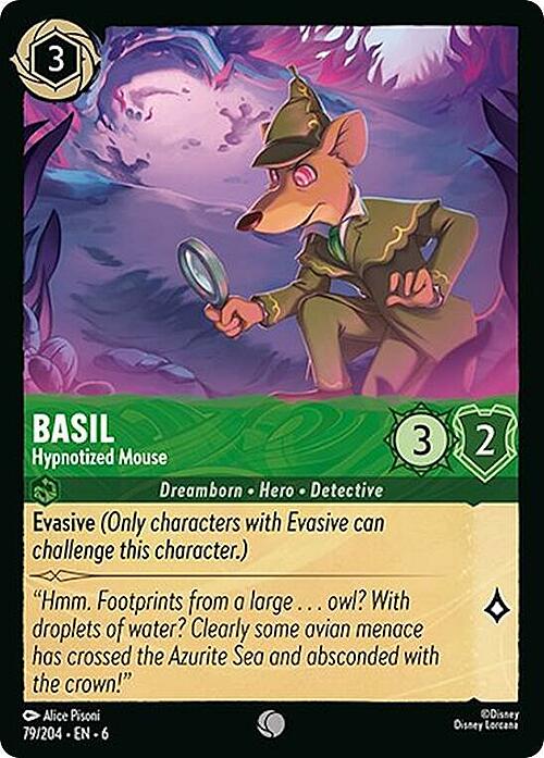 Basil - Hypnotized Mouse Card Front