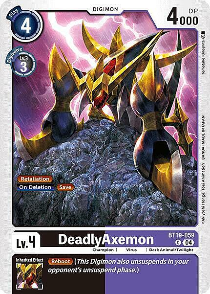 DeadlyAxemon Card Front