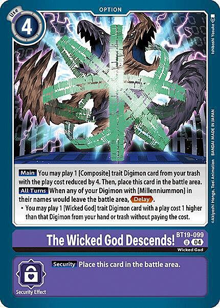 The Wicked God Descends! Card Front