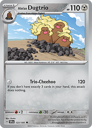 Alolan Dugtrio Card Front