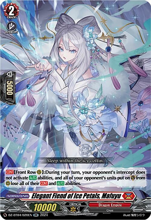 Elegant Fiend of Ice Petals, Mafuyu Card Front