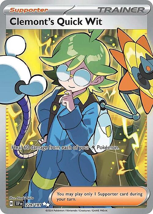 Clemont’s Quick Wit Card Front