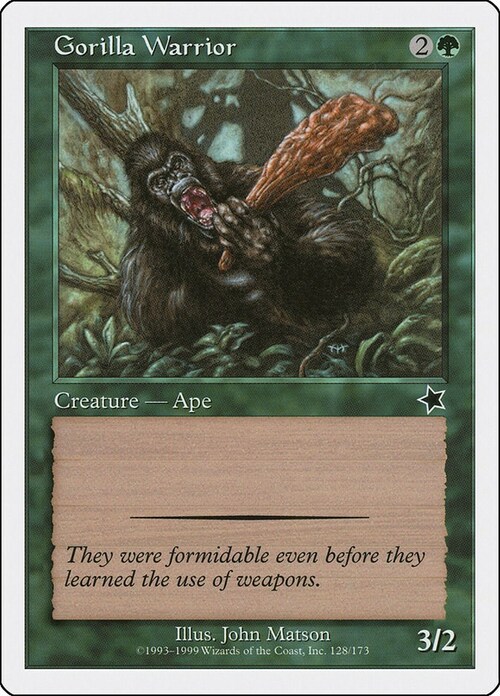 Gorilla Warrior Card Front