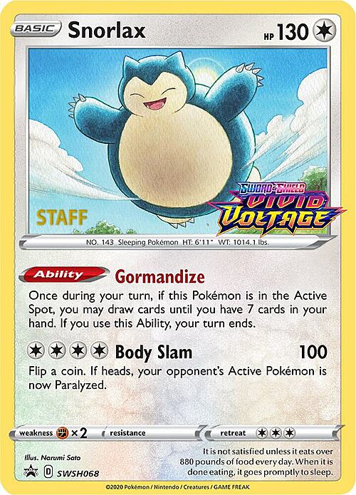 Snorlax Card Front