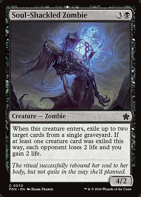 Soul-Shackled Zombie Card Front