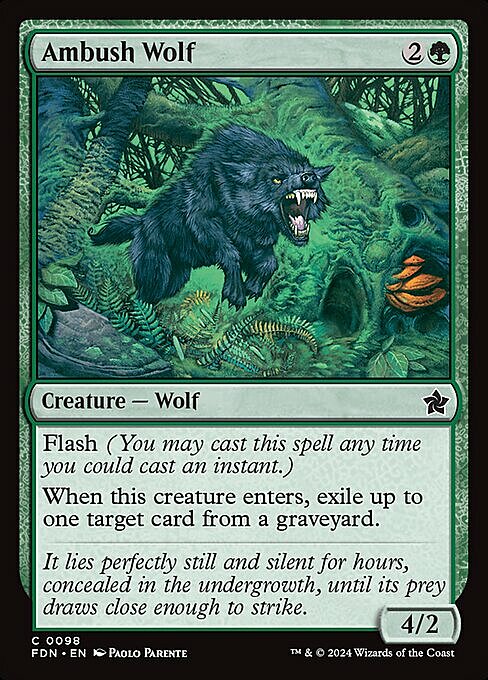 Ambush Wolf Card Front