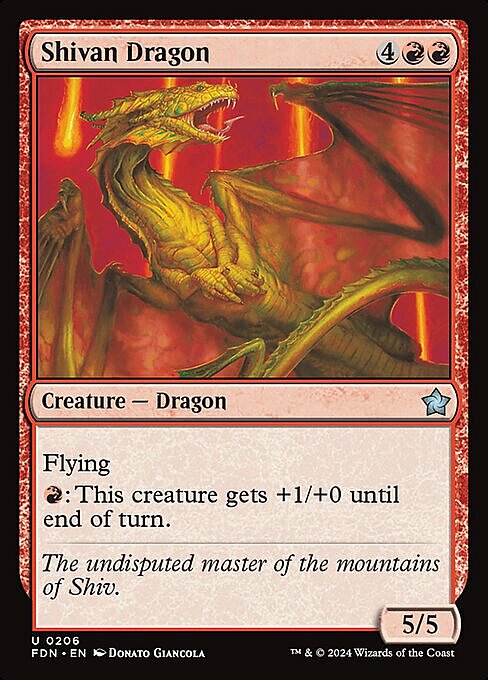 Shivan Dragon Card Front