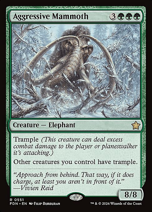 Aggressive Mammoth Card Front