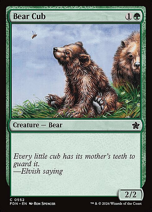 Bear Cub Card Front