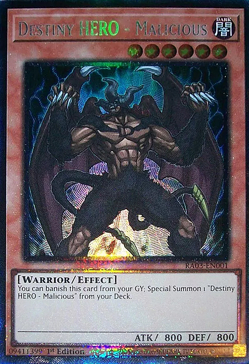 Destiny HERO - Malicious Card Front