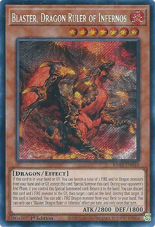 Blaster, Dragon Ruler of Infernos Card Front