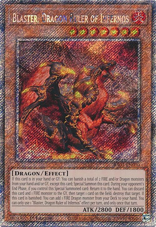 Blaster, Dragon Ruler of Infernos Card Front