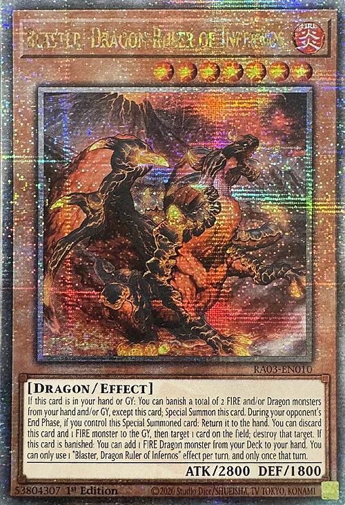 Blaster, Dragon Ruler of Infernos Card Front