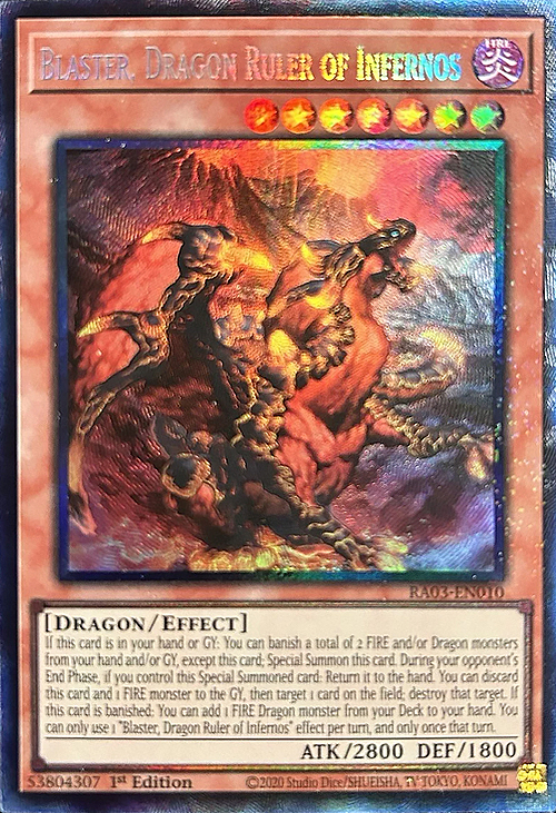 Blaster, Dragon Ruler of Infernos Card Front