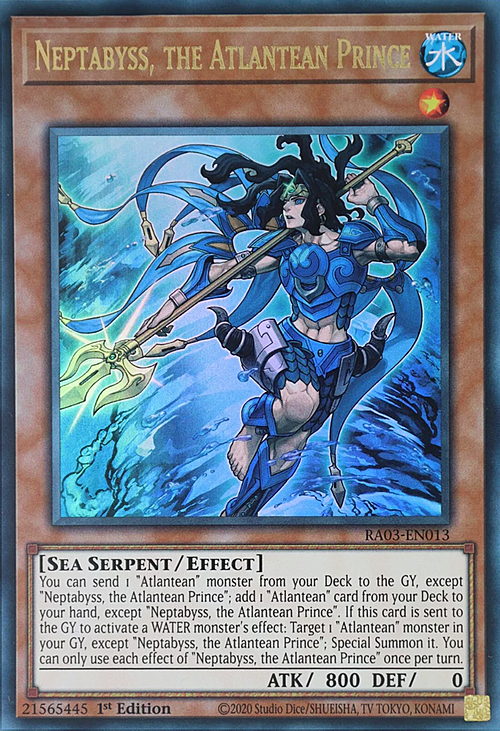 Neptabyss, the Atlantean Prince Card Front