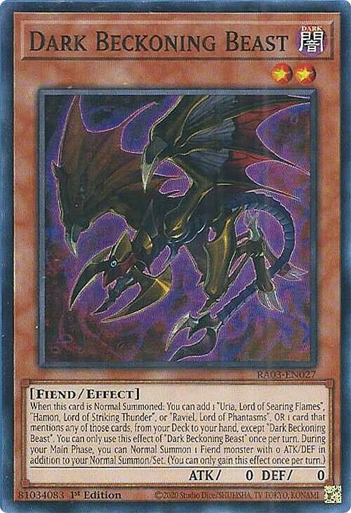 Dark Beckoning Beast Card Front