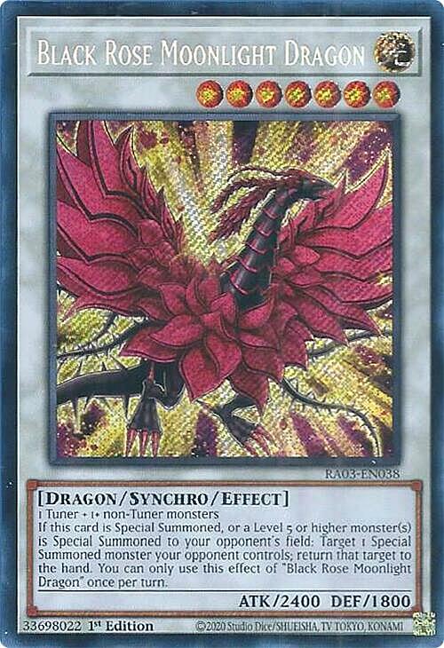 Black Rose Moonlight Dragon Card Front