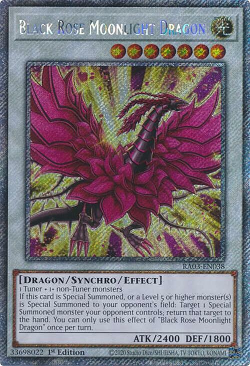 Black Rose Moonlight Dragon Card Front