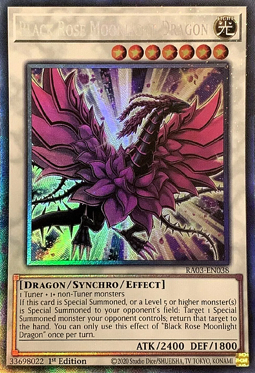 Black Rose Moonlight Dragon Card Front