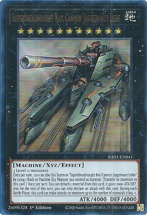 Superdreadnought Rail Cannon Juggernaut Liebe Card Front