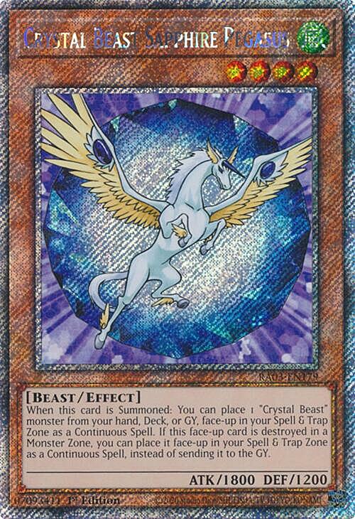 Crystal Beast Sapphire Pegasus Card Front