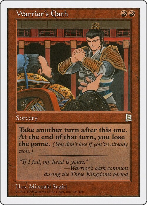 Warrior's Oath Card Front