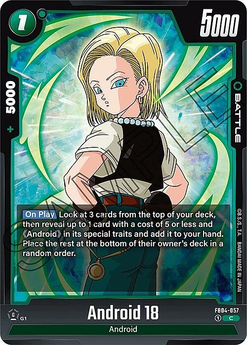 Android 18 Card Front