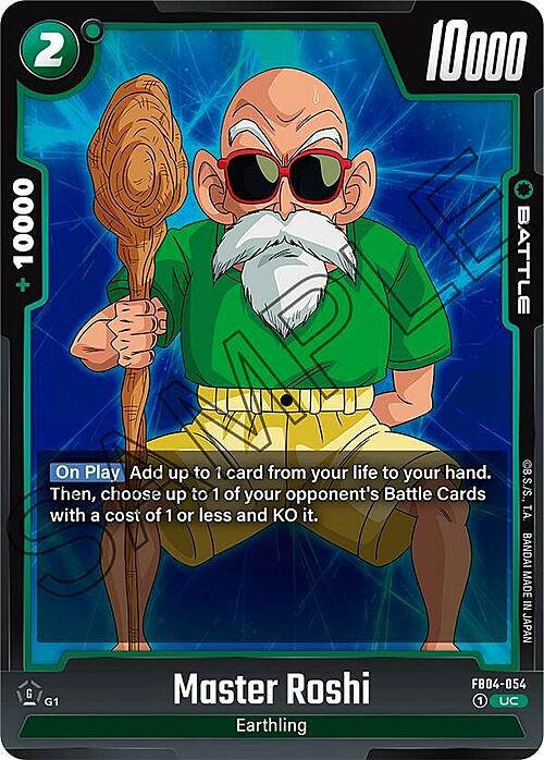 Master Roshi Card Front