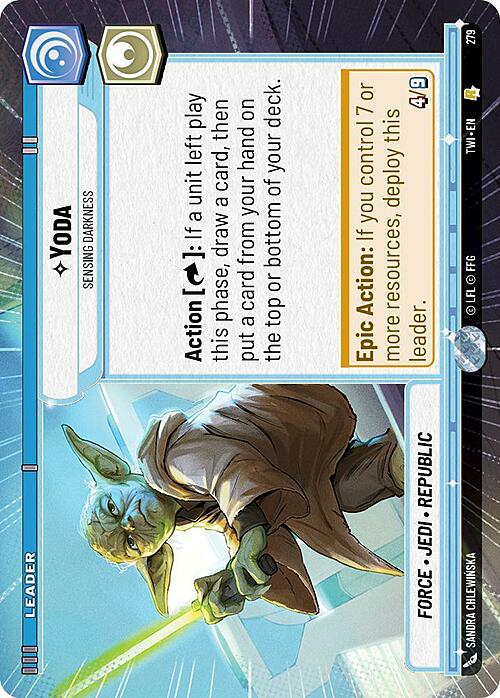 Yoda - Sensing Darkness Card Front