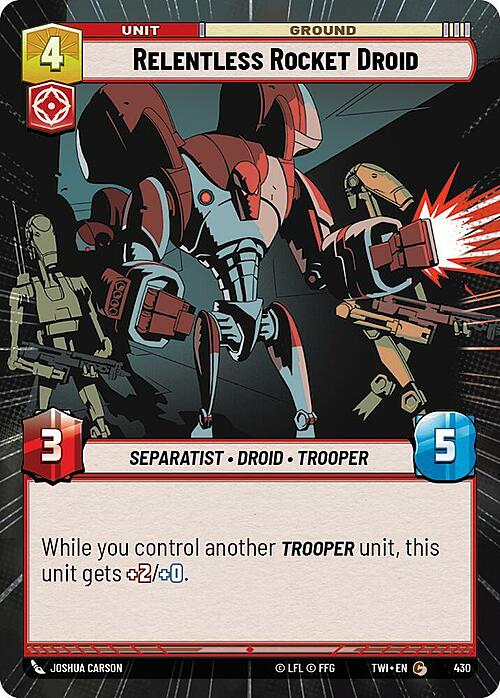 Relentless Rocket Droid Card Front